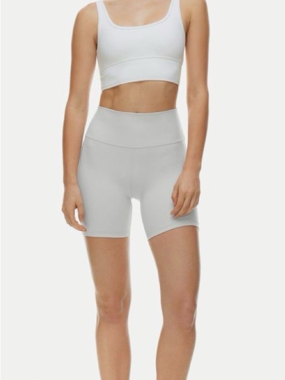 TnAction Women's XL Tnabutter Atmosphere Hi-Rise 7" Biker Shorts Grey NWOT